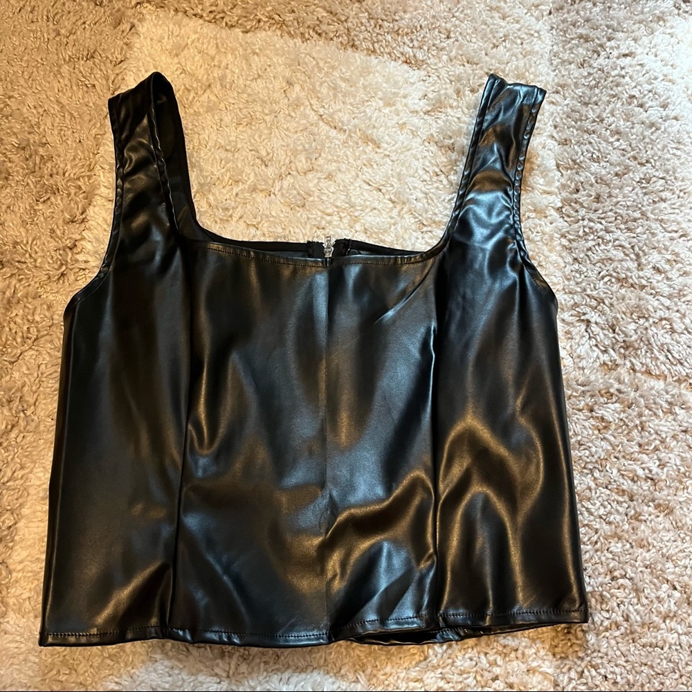 Shein leather top